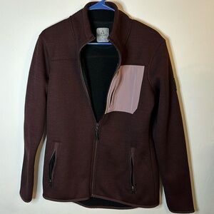 Ascend Outdoor Fitted Full Zip Women Textured Fleece Jacket Pockets Size M Used